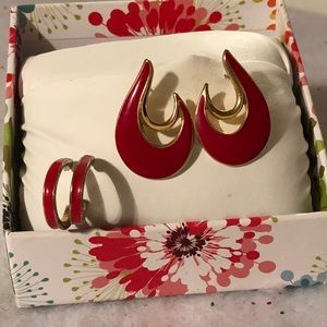 Red/Gold Earrings
